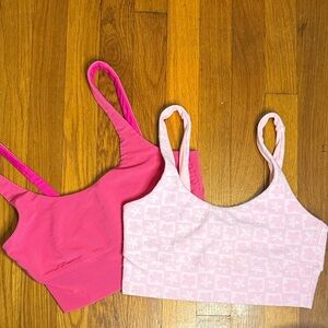 Two-Pack BeachRiot Women's Pink Bralette Set - Ribbed & Floral